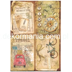 Papier ryżowy Ciao Bella A4 21*29,7cm   CBR003  Travel, Enjoy, Time..